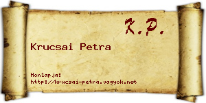 Krucsai Petra névjegykártya